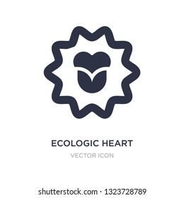 ecologic heart icon on white background. Simple element illustration from UI concept. ecologic heart sign icon symbol design.