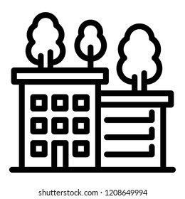 Ecologic house icon. Outline ecologic house vector icon for web design isolated on white background