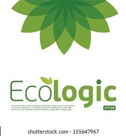 Ecologic icon background flower.Think Green. Concept.