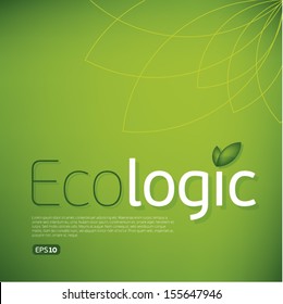 Ecologic icon background.Think Green. Concept.