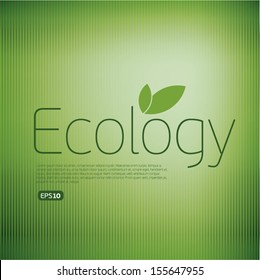 Ecologic icon background.Think Green. Concept.