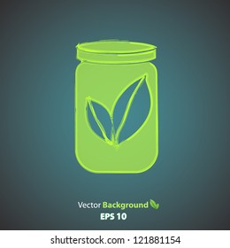 Ecologic icon of canister. Vector design.