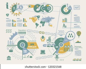 ecologic info graphics,vector elements,