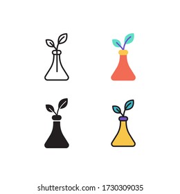 ecologic lab icon vector with different style design. isolated on white background