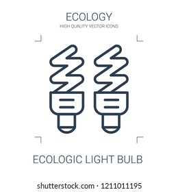 ecologic light bulb icon. high quality line ecologic light bulb icon on white background. from ecology collection flat trendy vector ecologic light bulb symbol. use for web and mobile