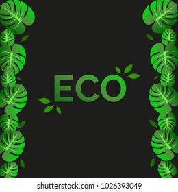 Ecologic and modern Background with green leaves