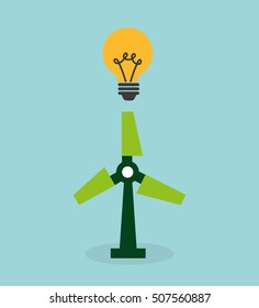 ecological alternative energy green vector illustration design