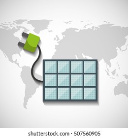 ecological alternative energy green vector illustration design