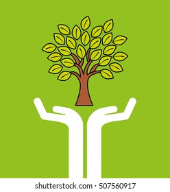 ecological alternative energy green vector illustration design