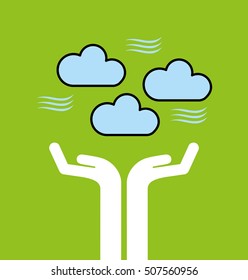 ecological alternative energy green vector illustration design