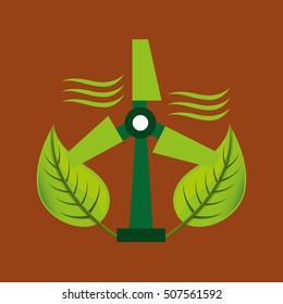 ecological alternative energy green vector illustration design