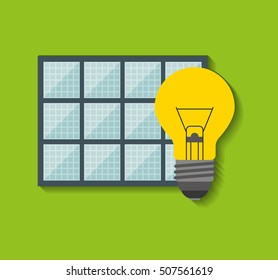 ecological alternative energy green vector illustration design