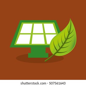 ecological alternative energy green vector illustration design