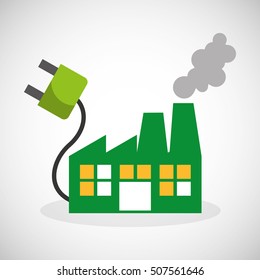 ecological alternative energy green vector illustration design