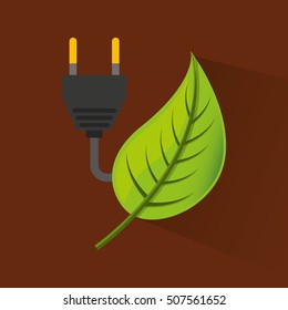 ecological alternative energy green vector illustration design