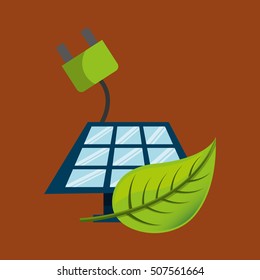 ecological alternative energy green vector illustration design