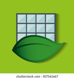 ecological alternative energy green vector illustration design