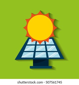 ecological alternative energy green vector illustration design