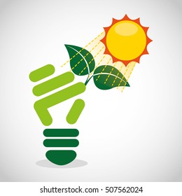 ecological alternative energy green vector illustration design