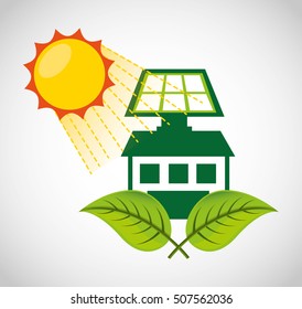 ecological alternative energy green vector illustration design