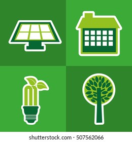 ecological alternative energy green vector illustration design