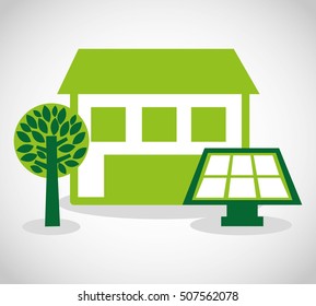 ecological alternative energy green vector illustration design