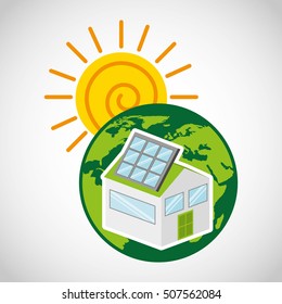 ecological alternative energy green vector illustration design