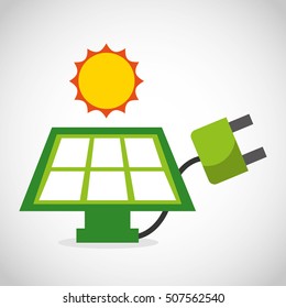 ecological alternative energy green vector illustration design