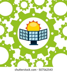 ecological alternative energy green vector illustration design