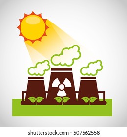 ecological alternative energy green vector illustration design