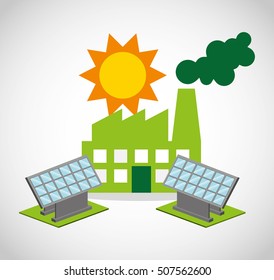 ecological alternative energy green vector illustration design