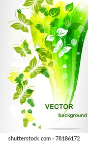 Ecological background with butterflies
