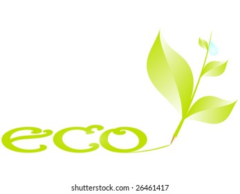 Ecological background vector illustration