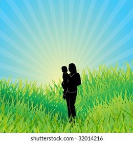 Ecological background. Vector illustration
