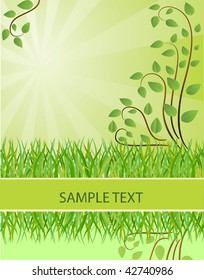 Ecological background. Vector illustration
