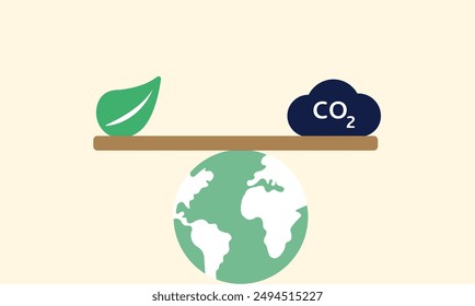 Ecological balance between carbon emission and nature