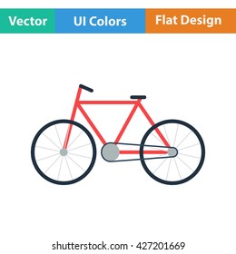 Ecological bike icon. Flat design. Vector illustration.