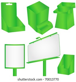Ecological billboard set isolated on white. VECTOR