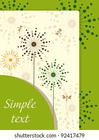 Ecological booklet with dandelions
