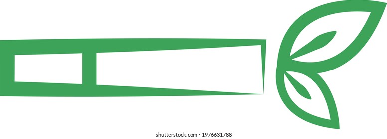 Ecological cigarette, icon illustration, vector on white background