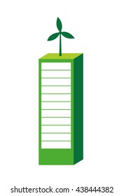 ecological city buildings isolated icon design