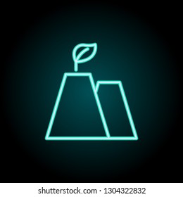 Ecological clean factory outline icon. Elements of Ecology in neon style icons. Simple icon for websites, web design, mobile app, info graphics