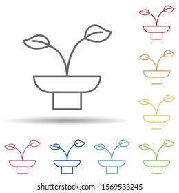 Ecological clean outline in multi color style icon. Simple thin line, outline vector of ecology icons for ui and ux, website or mobile application