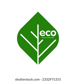 Ecological company letter green logo.