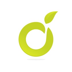 Ökologisches Unternehmen O Buchstabe O Grünes Logo Symbol