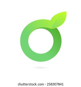 Ecological company O letter green logo icon