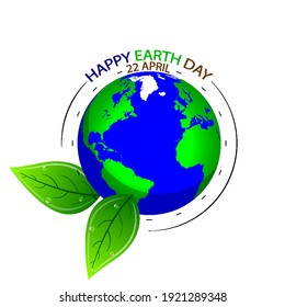 Ecological composition for the day of the planet earth, vector art illustration.