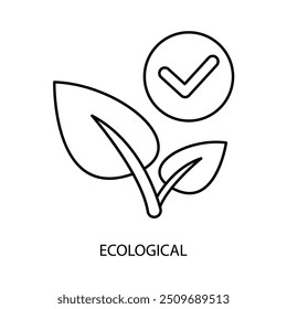 ecological concept line icon. Simple element illustration. ecological concept outline symbol design.