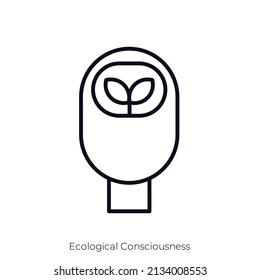 Ecological Consciousness icon. Outline style icon design isolated on white background