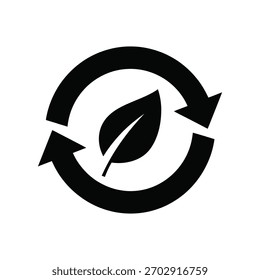 Das Symbol des ökologischen Kreislaufs steht für Umweltschutz und Natur